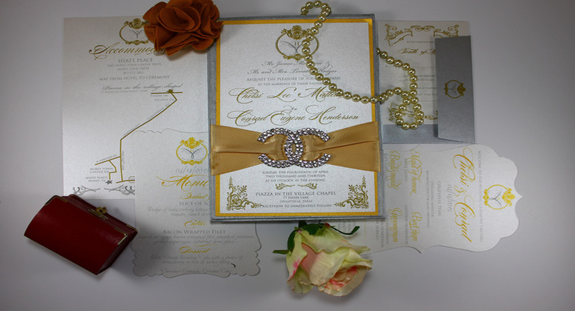silkfolio thermography wedding invitations